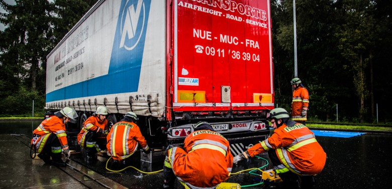 Übung der freiwilligen Feuerwehr Buchenbühl